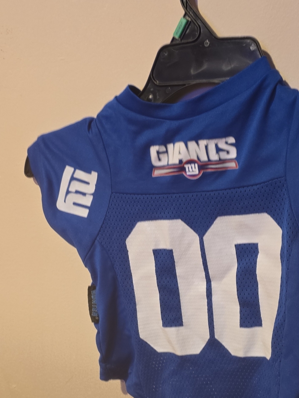 Hunter Royal Blue and White Giants Dog Jersey Size L